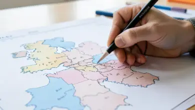 Procvičování slepé mapy české republiky - ilustrační foto