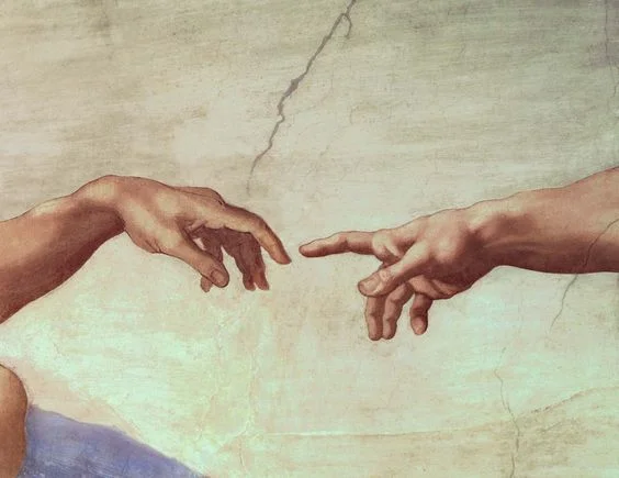 Creation of adam fresco detail