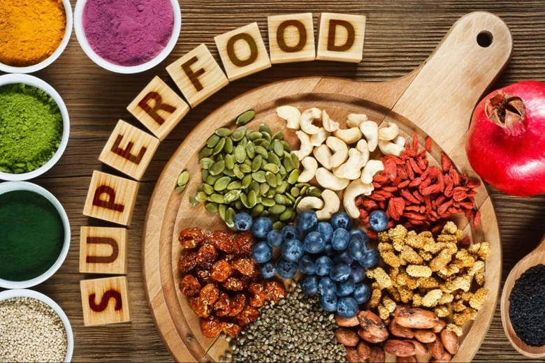 Assorted superfoods on board