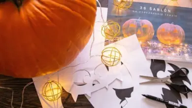Dýně s šablonami na dlabání pro Halloween